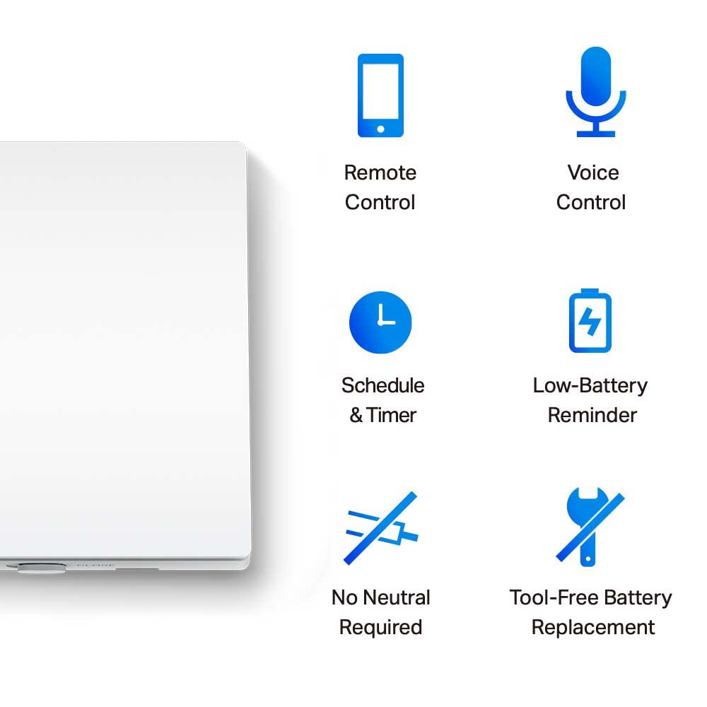 Tapo Smart Light Switch Gang 1 Way, Remote Control