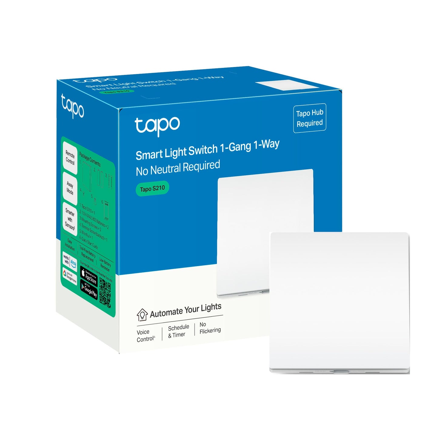 Tapo Smart Light Switch Gang 1 Way, Remote Control