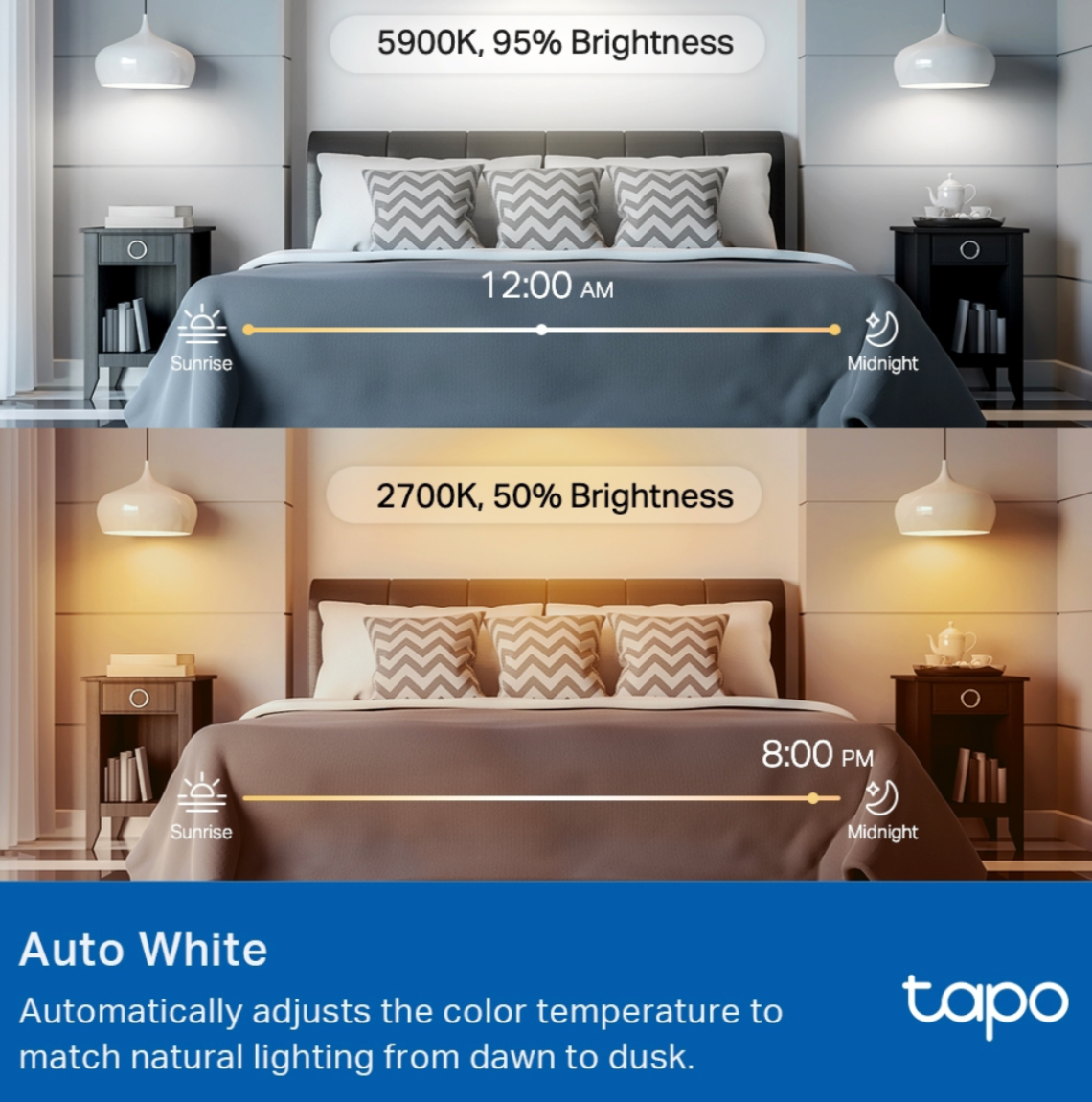 Tapo Smart WiFi Light Bulb, Multicolor