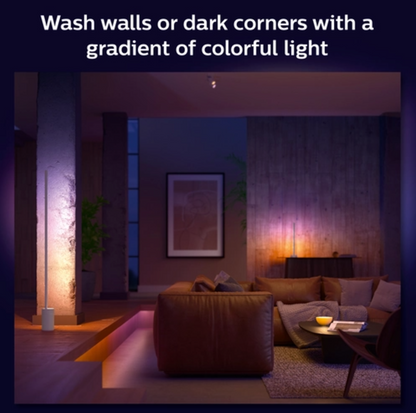 Philips Hue White and colour ambience single gradient floor lamp