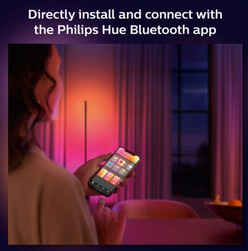 Philips Hue White and colour ambience single gradient floor lamp