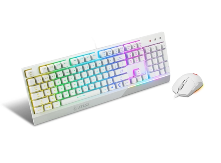 MSI VIGOR GK30 Keyboard + Clutch GM11 WHITE Gaming Mouse