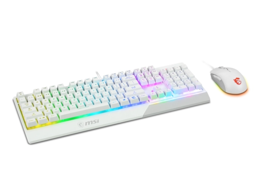 MSI VIGOR GK30 Keyboard + Clutch GM11 WHITE Gaming Mouse