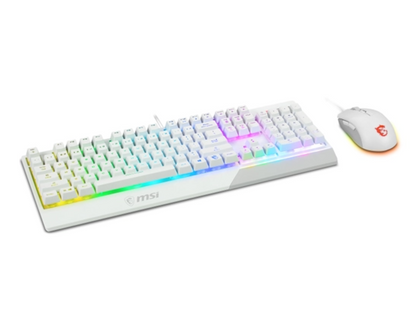 MSI VIGOR GK30 Keyboard + Clutch GM11 WHITE Gaming Mouse